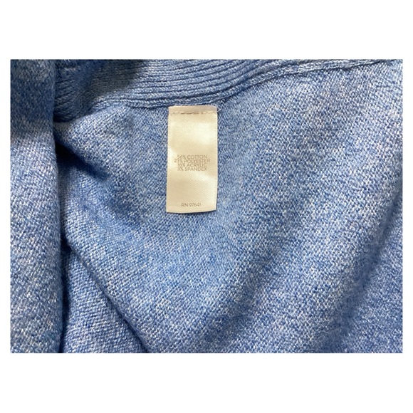 J. Jill Women's Long Sleeve Split Hem Blue Stretch Pullover Sweater Plus Size 3X - Picture 11 of 16